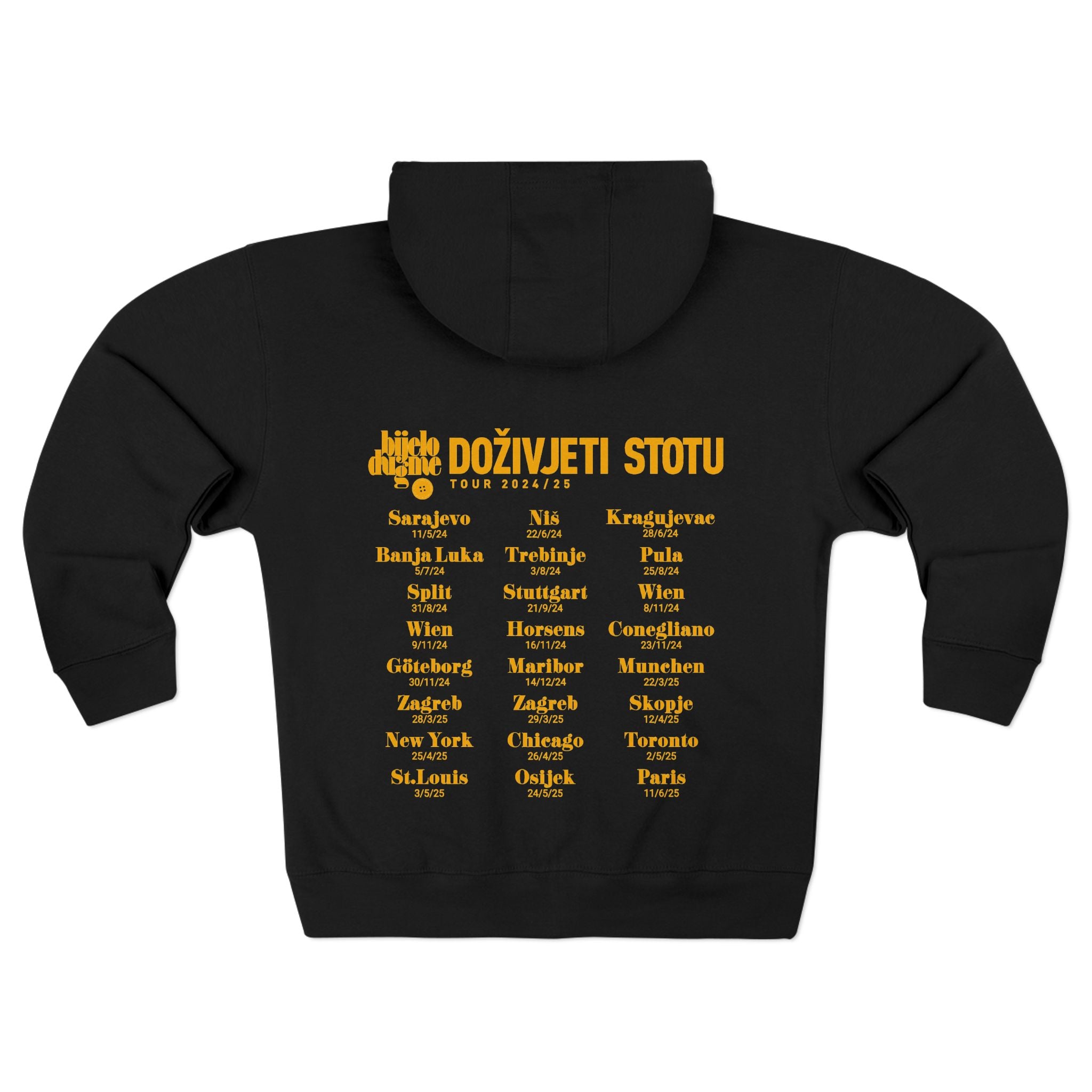 Doživjeti stotu Tour 2024/25 - Unisex Zip Hoodie